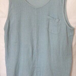 Terzo Millennio Linen Front Cotton back Top – Size 3X – Made in Italy